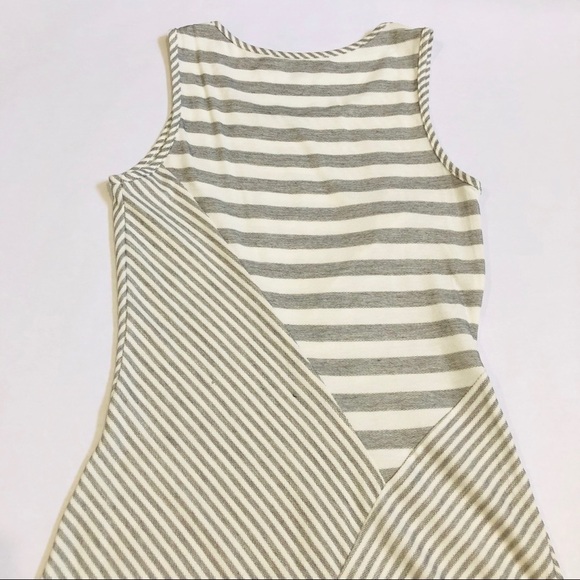 Finn & Clover Summer Maxi Dress White Gray Stripe Medium - Picture 5 of 5